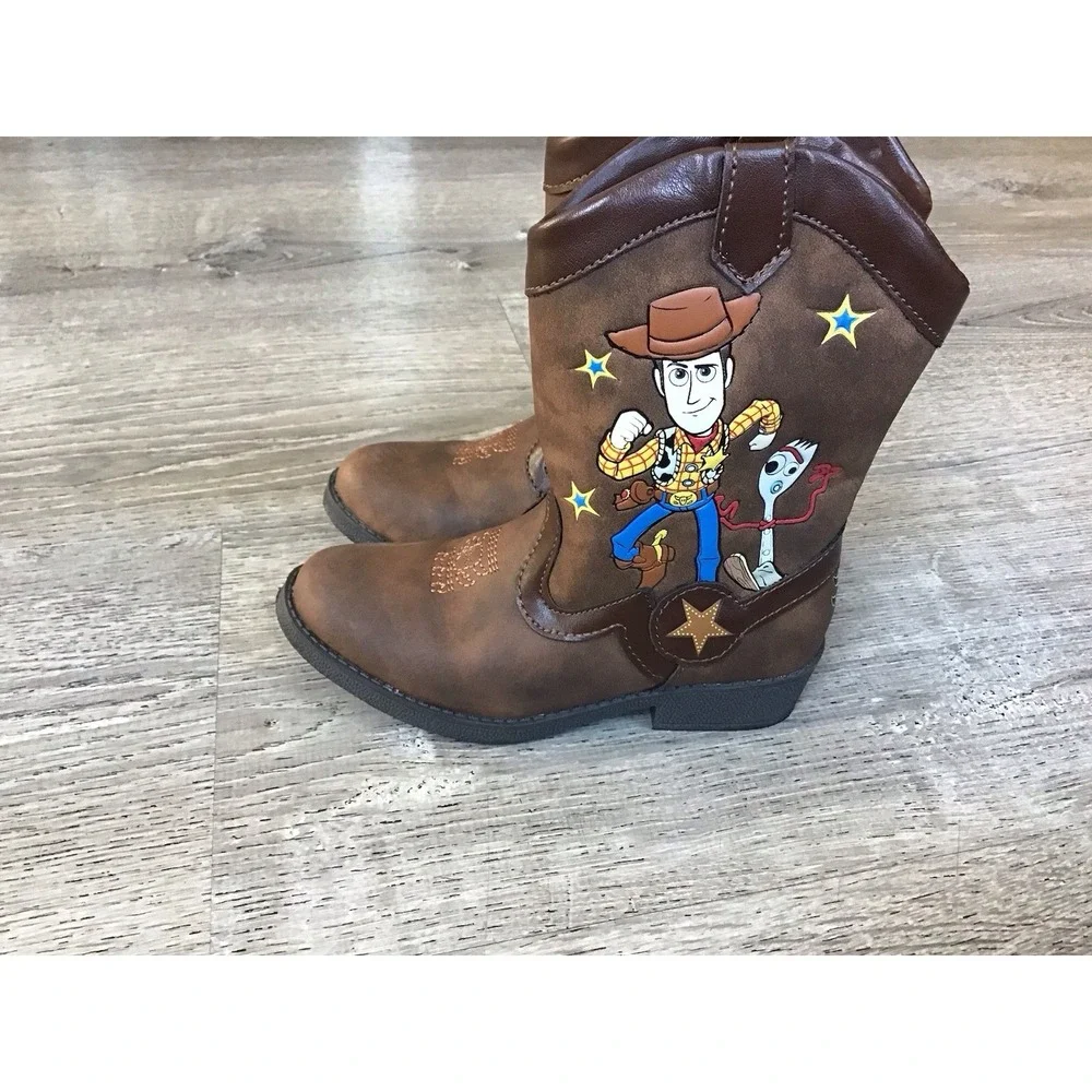 Disney Pixar Toy Story 4 Woody Forky Cowboy Boots Toddler Size 11 Kids Boots